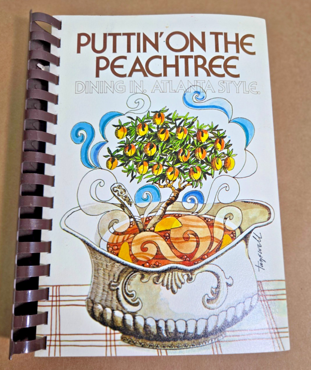 Vintage 1986 Puttin' on the Peachtree Cookbook Junior League DeKalb GA